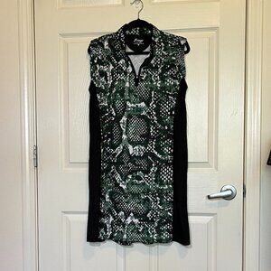 Fringe brand golf dress, size Large.  Black, green, and white.  Never worn.